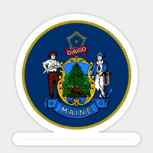 Maine Coat of Arms Sticker